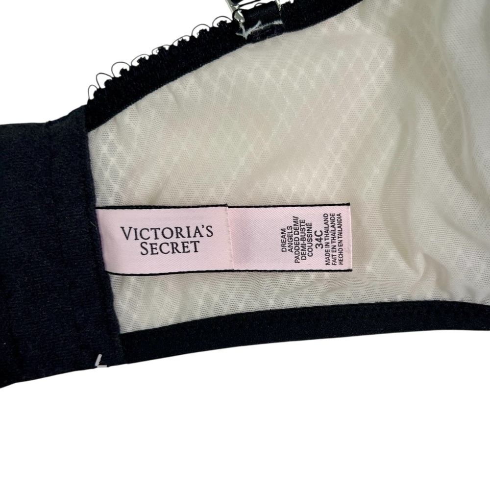 2016 Victoria's Secret Dream Angels Lace Halter Padded Demi Size 34C - Picture 10 of 13